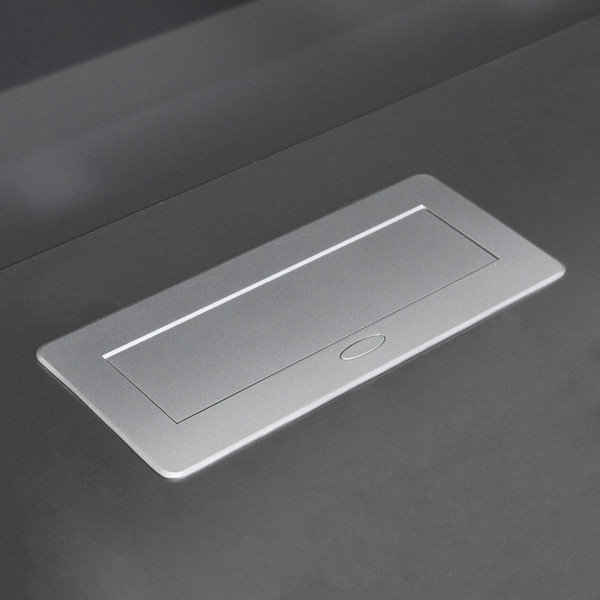 Изображение товара Блок розеточный AKS Nova USB выдвижной (2 розетки, алюминий)