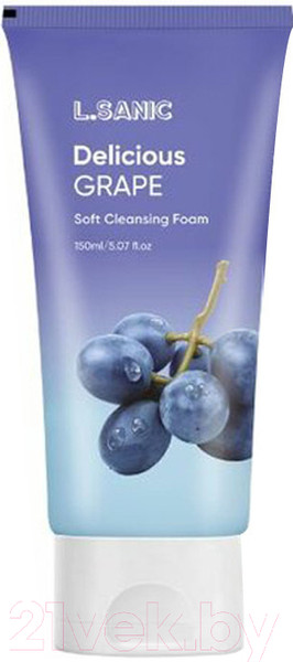 Изображение товара Пенка для умывания L.Sanic Delicious Grape Soft Cleansing Foam (150мл)