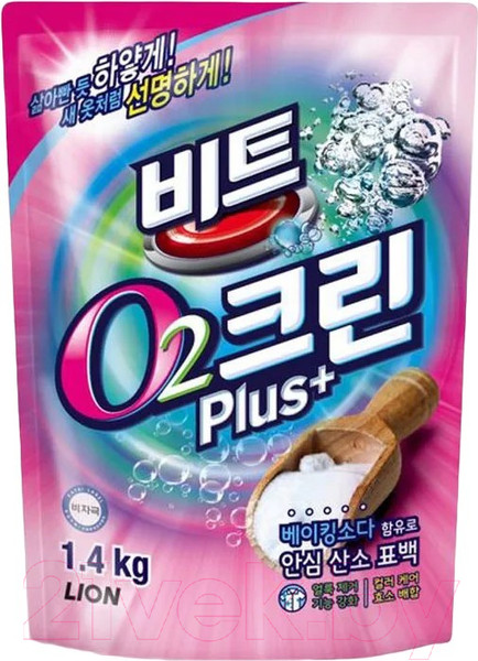 Изображение товара Отбеливатель Lion Beat O2 Clean Plus Pouch Кислородный (1.4кг)