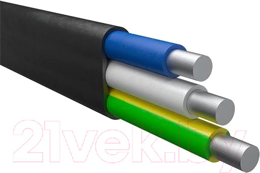 Изображение товара Кабель силовой БелРоскабель АВВГ-П 3х4.0 / 1707752474880 (100м, бухта, черный)