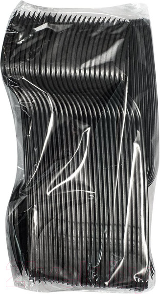 Изображение товара Набор одноразовых вилок Паксервис Премиум 180мм / 285514 (150шт, черный)