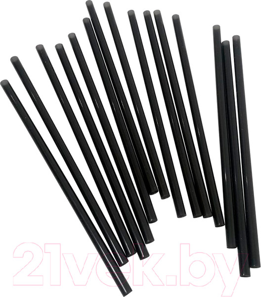 Изображение товара Набор одноразовых трубочек Паксервис Для мартини 125мм / 285151 (1200шт, черный)