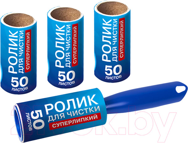 Изображение товара Ролик для чистки одежды Laima 608383 со сменными блоками (4x50л)