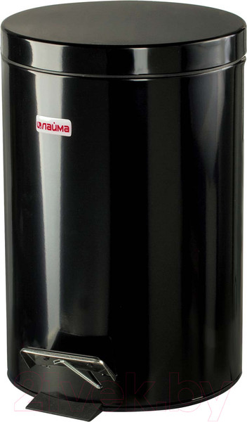 Изображение товара Мусорное ведро Laima Classic / 602850 (12л, черный глянцевый)