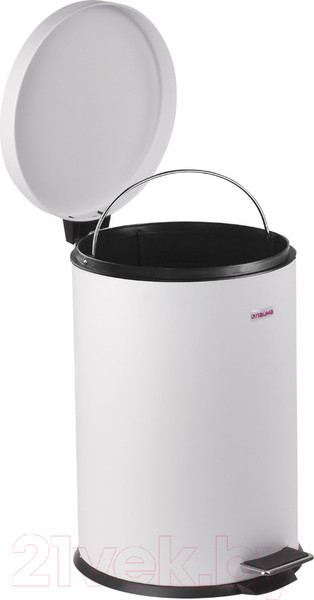 Изображение товара Мусорное ведро Laima Classic / 604948 (12л, белый глянцевый)