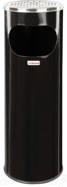 Изображение товара Урна уличная Laima Professional / 606298 (18л, черный/нержавеющая сталь)