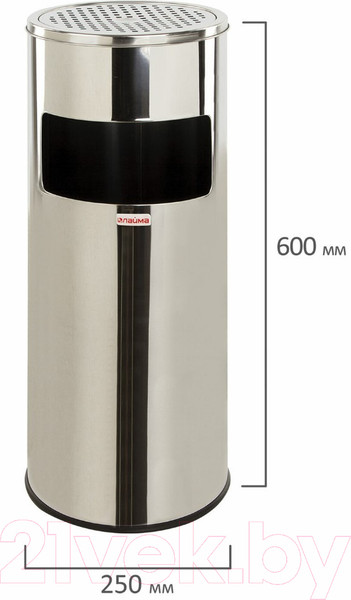 Изображение товара Урна уличная Laima Professional / 606299 (27л, нержавеющая сталь)