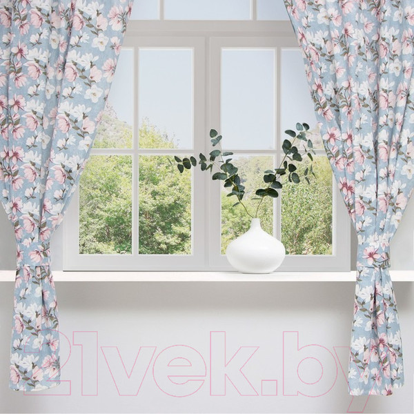 Изображение товара Комплект штор Доляна Магнолия / 9828481 (150x180)
