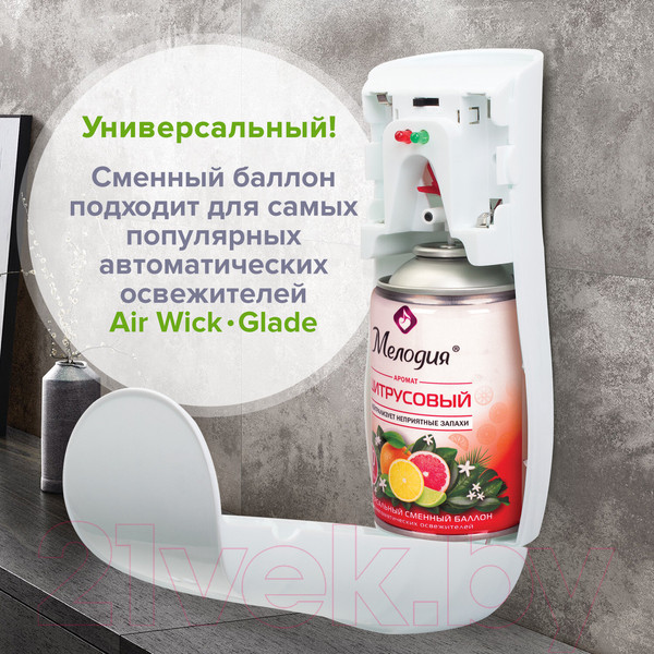 Изображение товара Сменный блок для освежителя воздуха Мелодия Цитрусовый (250мл)