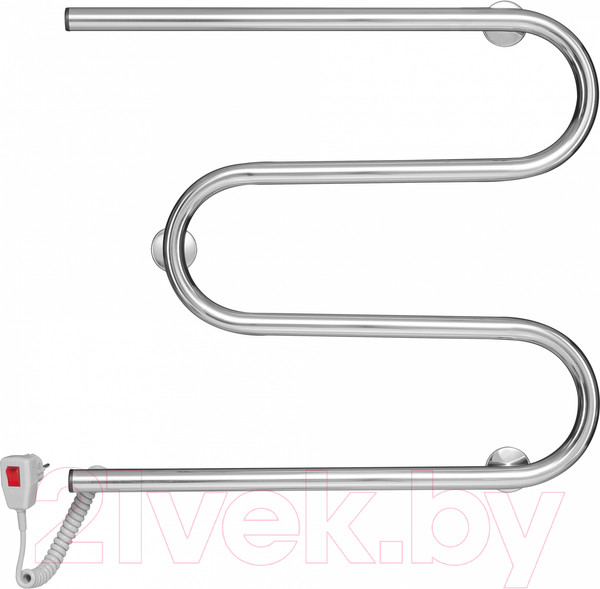 Изображение товара Полотенцесушитель электрический Ростела М-образный 50x50 (кабель с кнопкой, левый)