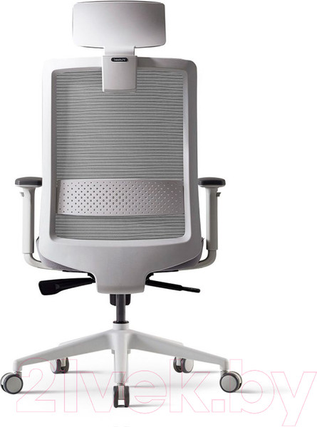 Изображение товара Кресло офисное Bestuhl S30 White Pl с подголовником и регулируем. подлокотником (черная сетка/серая ткань)