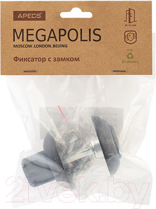 Изображение товара Фиксатор дверной защелки Apecs Megapolis WC-K-0803-BLM