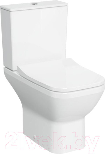 Изображение товара Унитаз напольный VitrA Integra Square Open-Back  / 9833B003-7205 (с сиденьем)