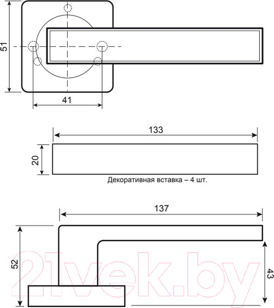 Изображение товара Ручка дверная Avers H-23111-A-CRS (B2B)