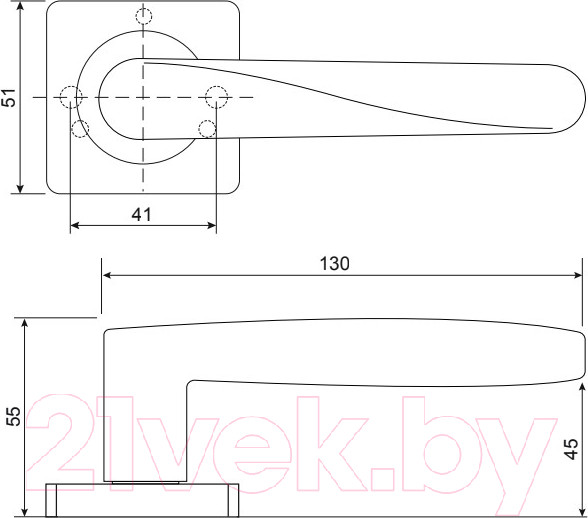 Изображение товара Ручка дверная Avers H-23114-A-BLM (Spindle 105) (B2B)