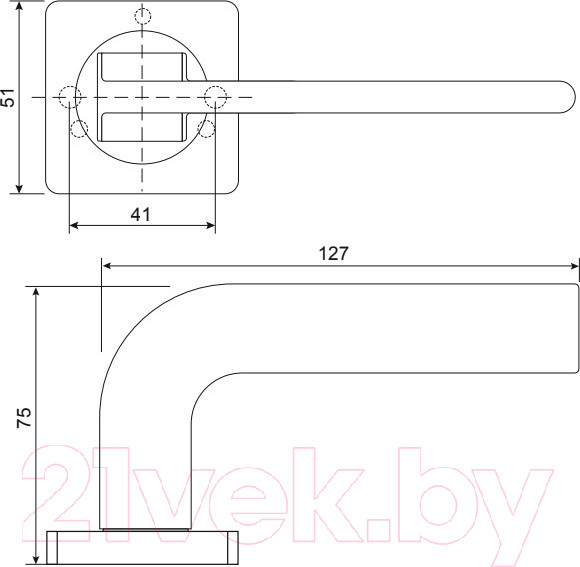 Изображение товара Ручка дверная Avers H-23119-A-BLM (Spindle 105) (B2B)