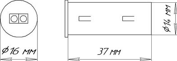 Изображение товара Выключатель для светодиодной ленты AKS Бесконтактный для шкафов накладной/врезной (60W, белый)