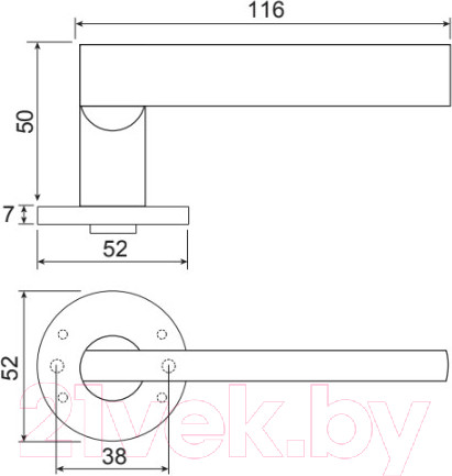 Изображение товара Ручка дверная Avers Slim H-40050-A-CRS (Spindle 105) (B2B)