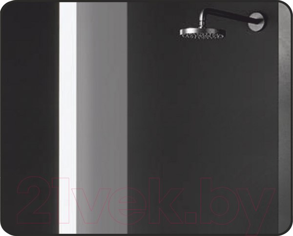 Изображение товара Зеркало Алмаз-Люкс Hanoi Black 10080d2-6 (100x80см, черный, с подсветкой и датчиком движения)