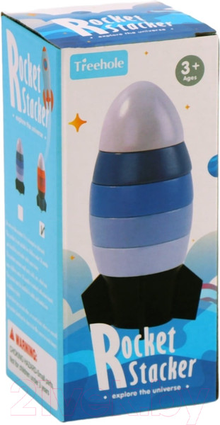 Изображение товара Развивающий игровой набор Sima-Land Пирамидка. Ракета / 9643829