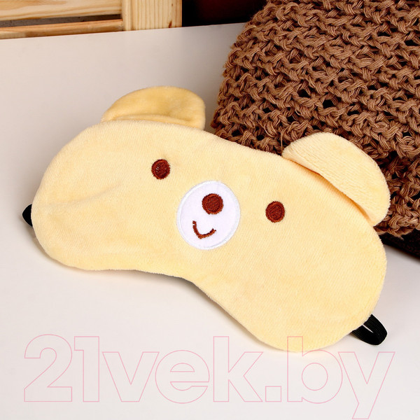 Изображение товара Подушка на шею Sima-Land Мишка с маской для сна / 2803777