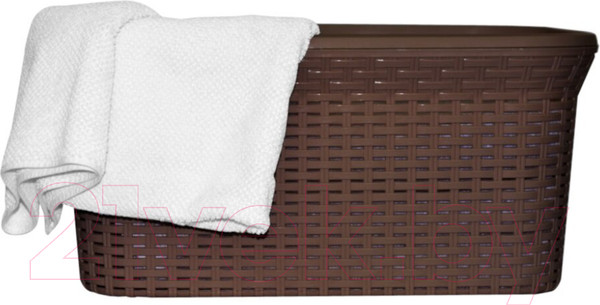 Изображение товара Корзина для белья Violet Ротанг / 263201 (32л, коричневый)