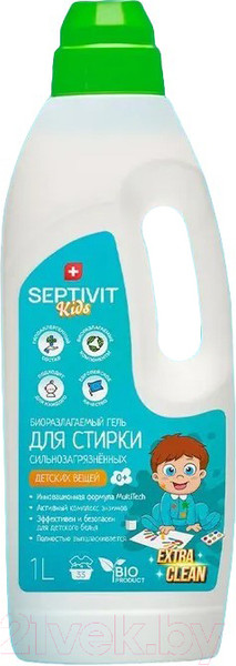 Изображение товара Гель для стирки Septivit Kids Сильнозагрязненное Детское Белье (1л)