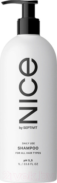 Изображение товара Шампунь для волос NICE by Septivit Для всех типов волос (1л)