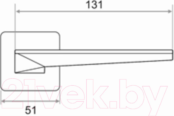 Изображение товара Ручка дверная Vrata 2176 серия 03 Slim (графит)