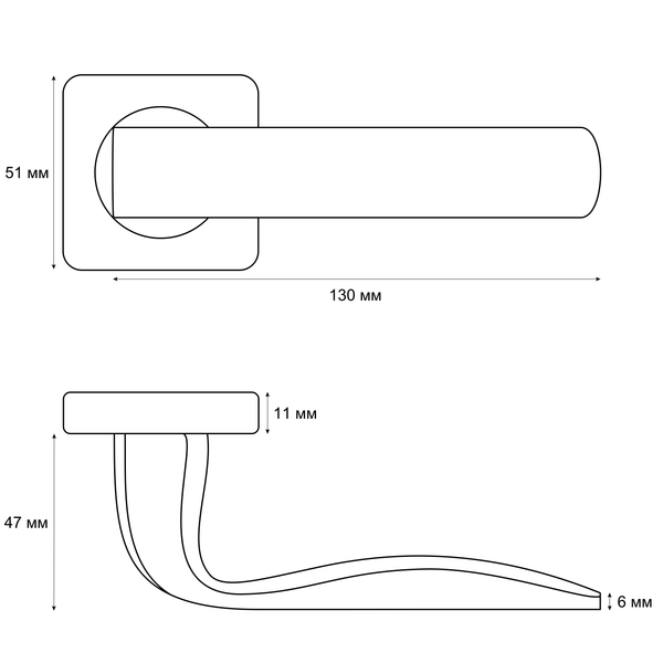 Изображение товара Ручка дверная Trodos 225 серия 02 (графит)