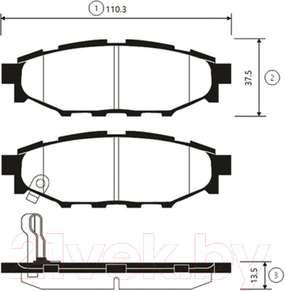 Изображение товара Тормозные колодки CTR GK1000