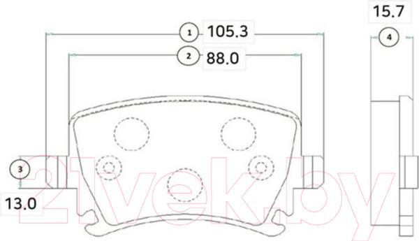 Изображение товара Тормозные колодки CTR GK1235