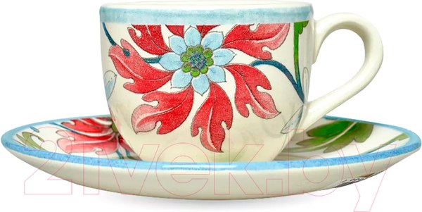 Изображение товара Чашка с блюдцем Grace By Tudor England Botanical Spiral GR04-90ES