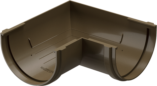 Изображение товара Угол желоба Docke Stal Premium 90 градусов PVSC-1004 (каштан)