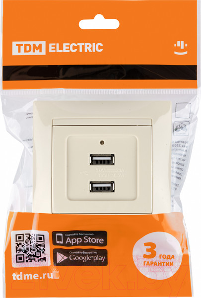 Изображение товара Розетка TDM Лама SQ1815-0141 (слоновая кость)