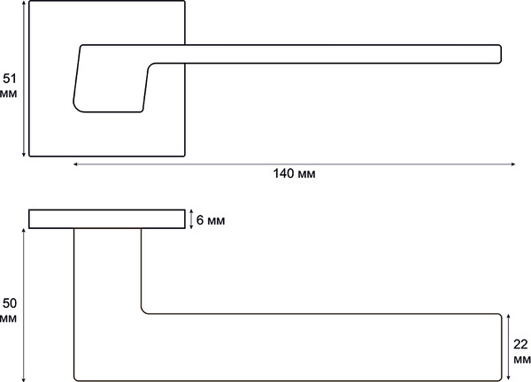 Изображение товара Ручка дверная Trodos 809 серия 03 Slim (сатиновое золото матовый)