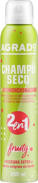 Изображение товара Сухой шампунь для волос Agrado Dry Shampoo and Conditioner Fruity (200мл)