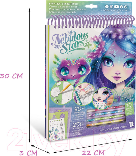 Изображение товара Блокнот-гравюра Nebulous Stars Nenuphia Для девочек / 11132_NSDA