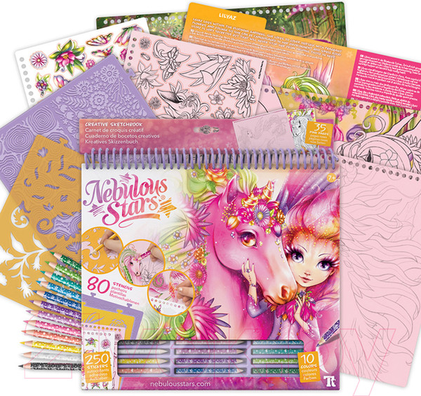 Изображение товара Блокнот-гравюра Nebulous Stars Space Для девочек / 11373_NSDA