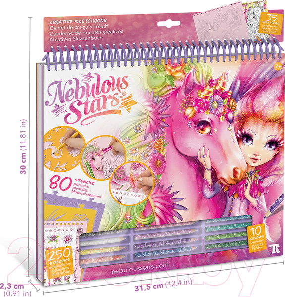 Изображение товара Блокнот-гравюра Nebulous Stars Space Для девочек / 11373_NSDA