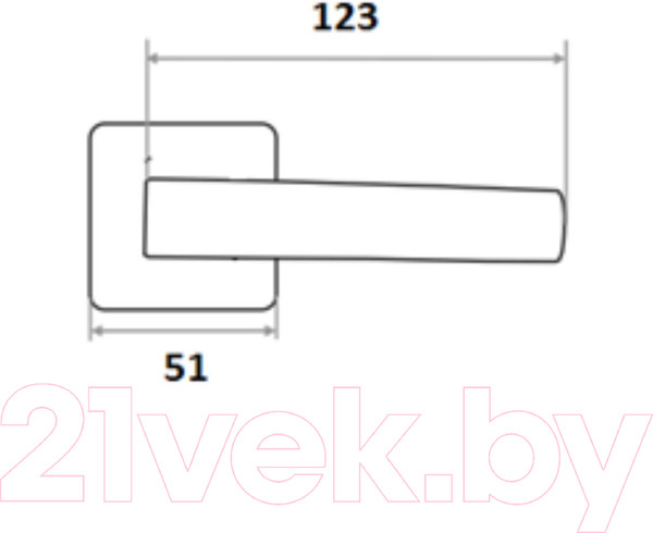 Изображение товара Ручка дверная Trodos 845 серия 03 Slim (черный)