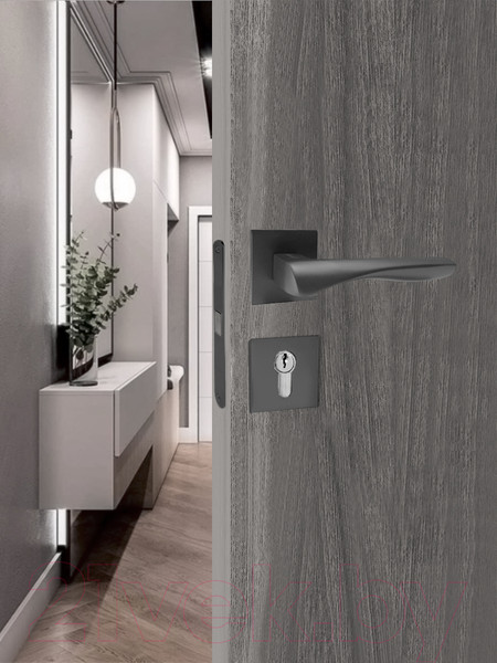 Изображение товара Ручка дверная Trodos 870 серия 03 Slim (графит)