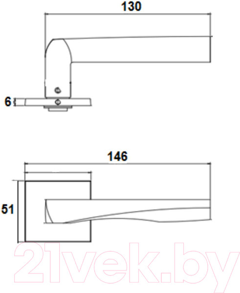Изображение товара Ручка дверная Trodos 870 серия 03 Slim (сатиновое золото матовый)