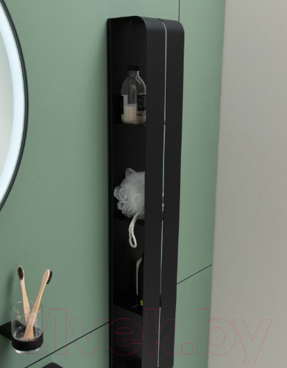 Изображение товара Полка для ванной Aquanet Магнум H / 326457 (черный матовый)