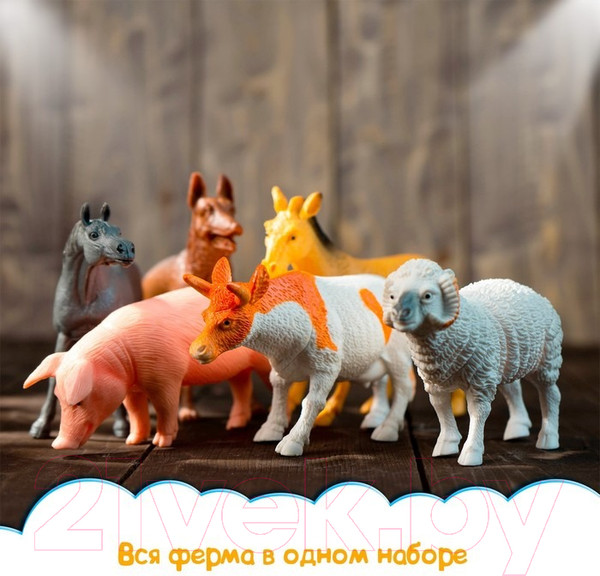 Изображение товара Набор фигурок игровых Sima-Land Фермерское хозяйство A166 / 5155901 (6шт)