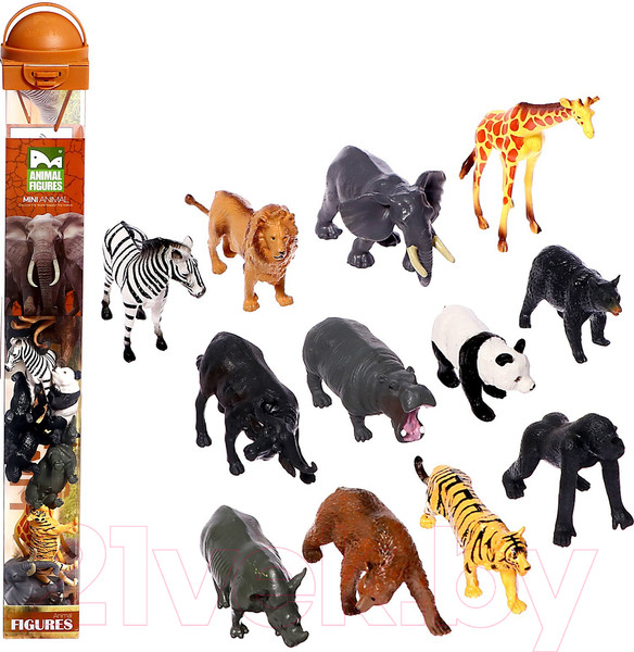 Изображение товара Набор фигурок игровых Sima-Land Дикие звери MB43536 / 5275713 (12шт)