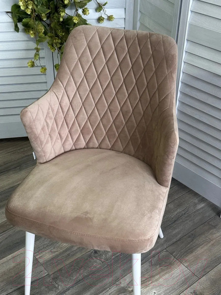 Изображение товара Стул M-City Herman 360 градусов / 461MC05506 (бежевый велюр/белый)