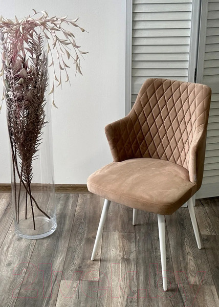 Изображение товара Стул M-City Herman / 461MC05477 (бежевый велюр/белый)