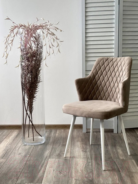 Изображение товара Стул M-City Herman / 461MC05513 (латте велюр/белый)