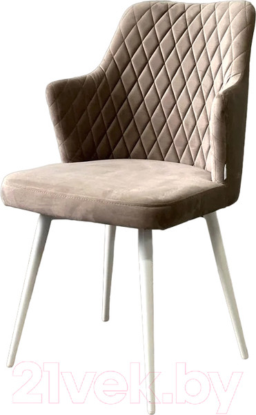 Изображение товара Стул M-City Herman / 461MC05513 (латте велюр/белый)